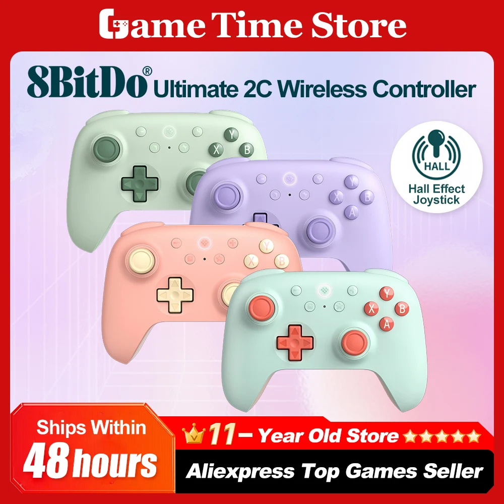 Controlador de juegos inalámbrico 8BitDo Ultimate 2C para PC, Windows 10, 11, Steam Deck, Raspberry Pi, accesorios para mando Android