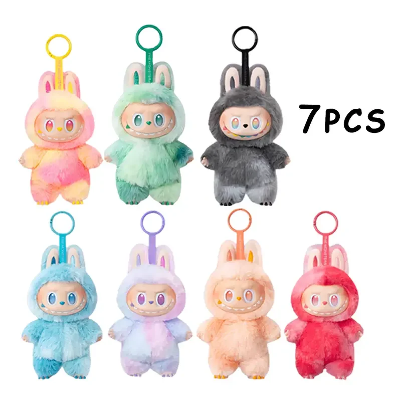 High-quality kawaii monster labubu 3.0 blind box series PVC Labubu Macaron Pendant Doll labubu Monster Keychain Birthday Gift