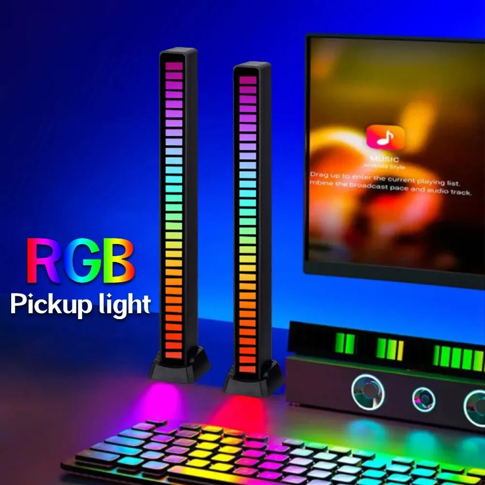 Smart RGB Symphony control de sonido LED Luz de música ritmo ambiente lámpara de recogida con control de aplicaciones para TV computar juegos Decoración de escritorio