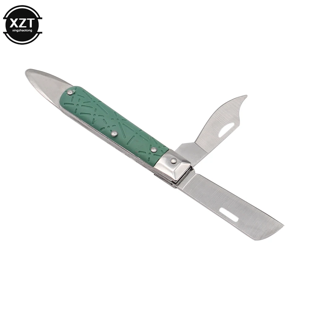 Grafting Folding Knife Garden Seedling foldable Cutter Branch Cutting Pruning Tool Tree Budding Blade Nursery Bark Peeler Lifter