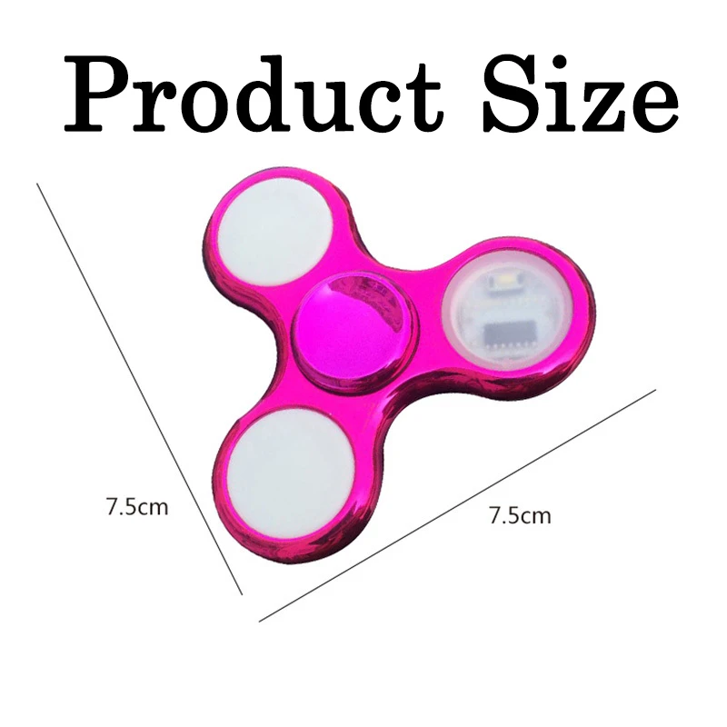 Lumière LED lumineuse créative Fidget Spinner main haut Spinners lueur dans la nuit lumière EDC Figet Spiner doigt soulagement du Stress jouets