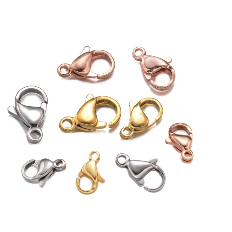 20 Chiếc 9/10/13MM Thép Không Gỉ Tôm Hùm Khóa Dây Cho Dây Làm Vòng Tay Trang Sức Thủ Công Làm Cho nguồn Cung Cấp Phụ Kiện Số Lượng Lớn