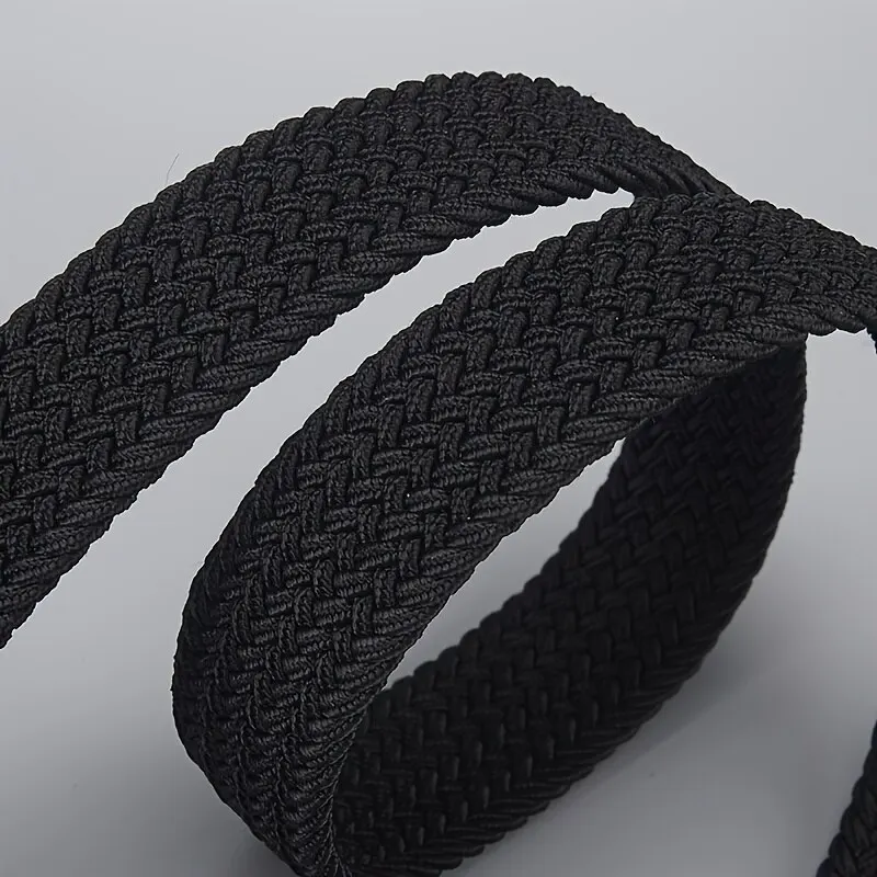 Cinturón para hombre, cinturón elástico tejido informal, cinturón para deportes al aire libre para mujer, sin necesidad de perforar, cinturón de trabajo de escalada para hombres y mujeres, moda