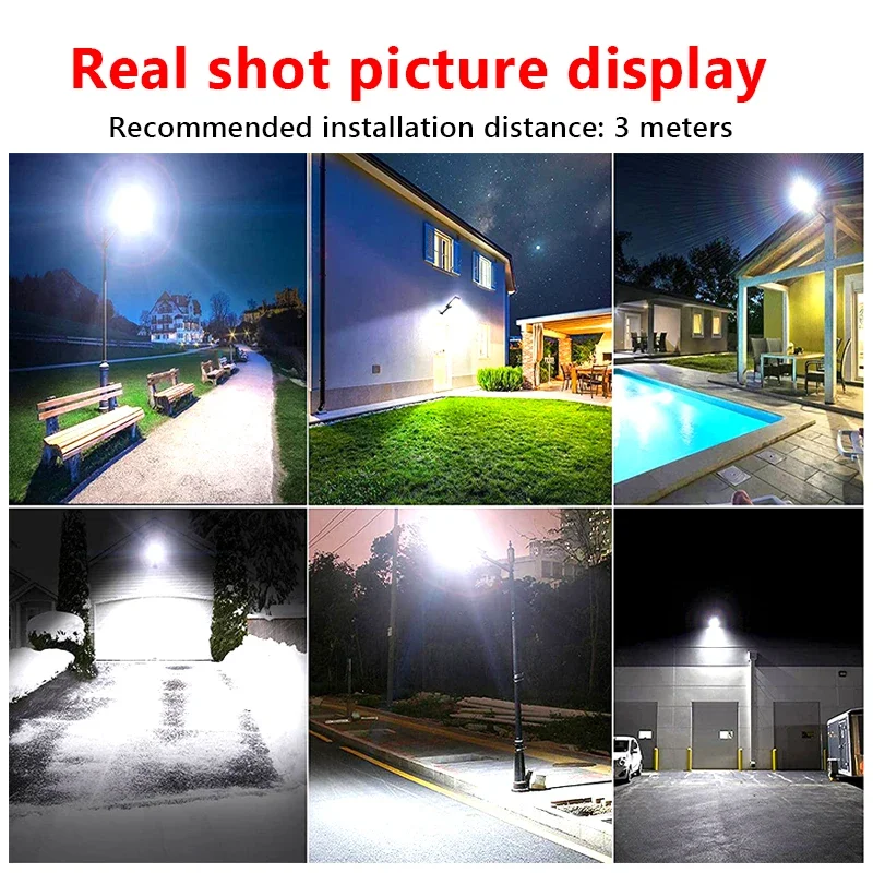 Solar Light with IR Sensor Remote Control IPX65 Waterproof 150° Wide Angle Detachable Design 10M Sensing 50% Efficient Charging