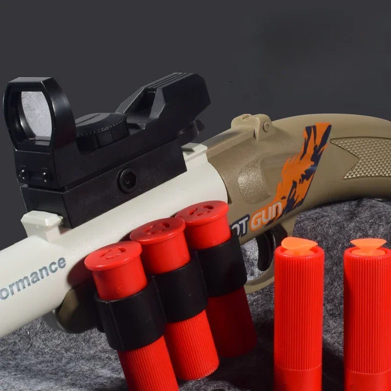 เปลือกโยนAirsoft RIFLEปืนของเล่นโฟมBlaster Submachine Gun Enhanced Revolver Soft Bulletกลางแจ้งCSอาวุธของขวัญวันเกิด