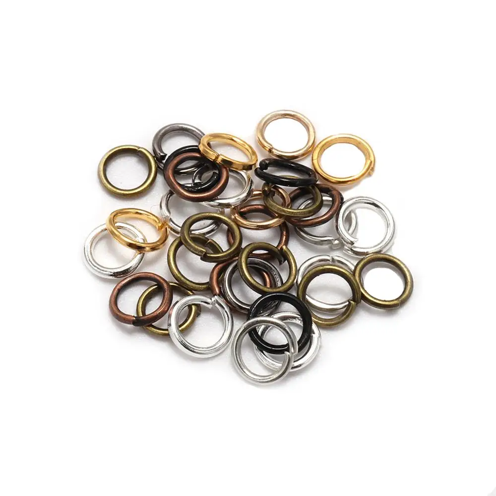 50-200 pçs/lote 3-20mm anéis de salto abertos rosa ouro loops anéis divididos conectores para diy jóias fazendo descobertas acessórios diy
