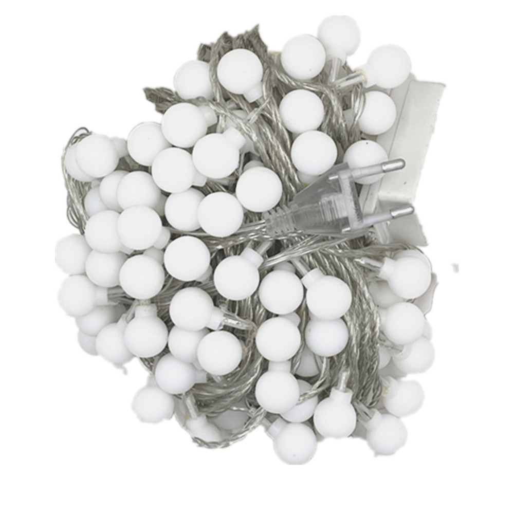 10m 20m 50m LED Ball String Lights EU/US Plug Christmas Wedding Garland Fairy Tale String Lights Outdoor Garden Decoration Light