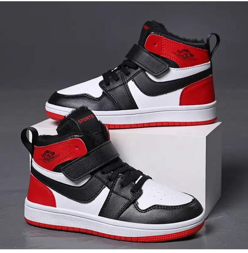 Zapatillas de deporte de moda para niños, zapatos informales transpirables de alta calidad, zapatos de tablero antideslizantes para niñas, zapatos de baloncesto para exteriores para niños