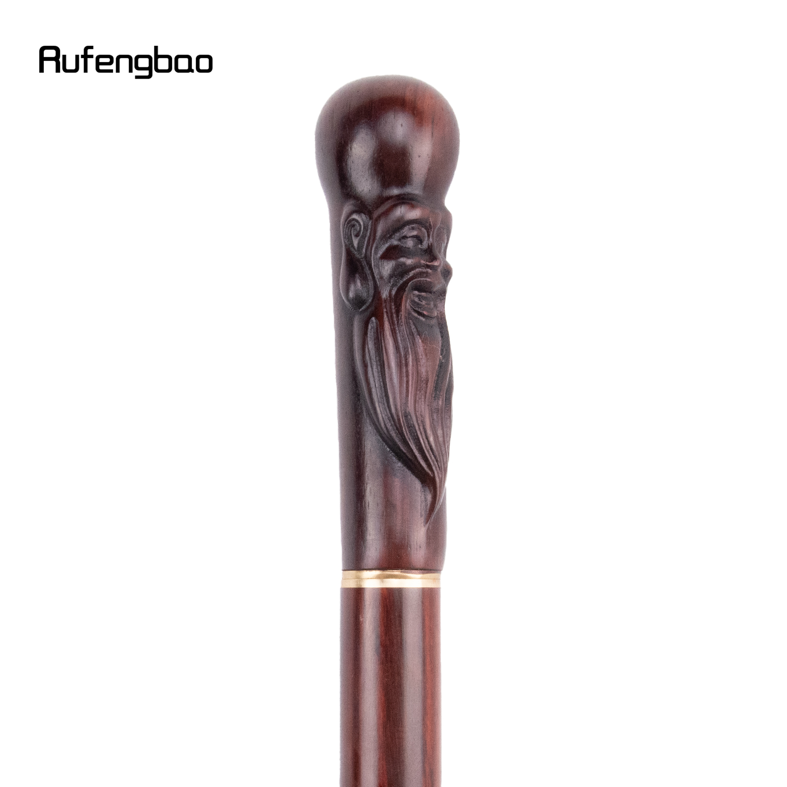 Bastón para caminar de madera de bambú viejo, bastón decorativo de cosplay, muleta de mazza de Halloween, Crosier de 97cm, color marrón