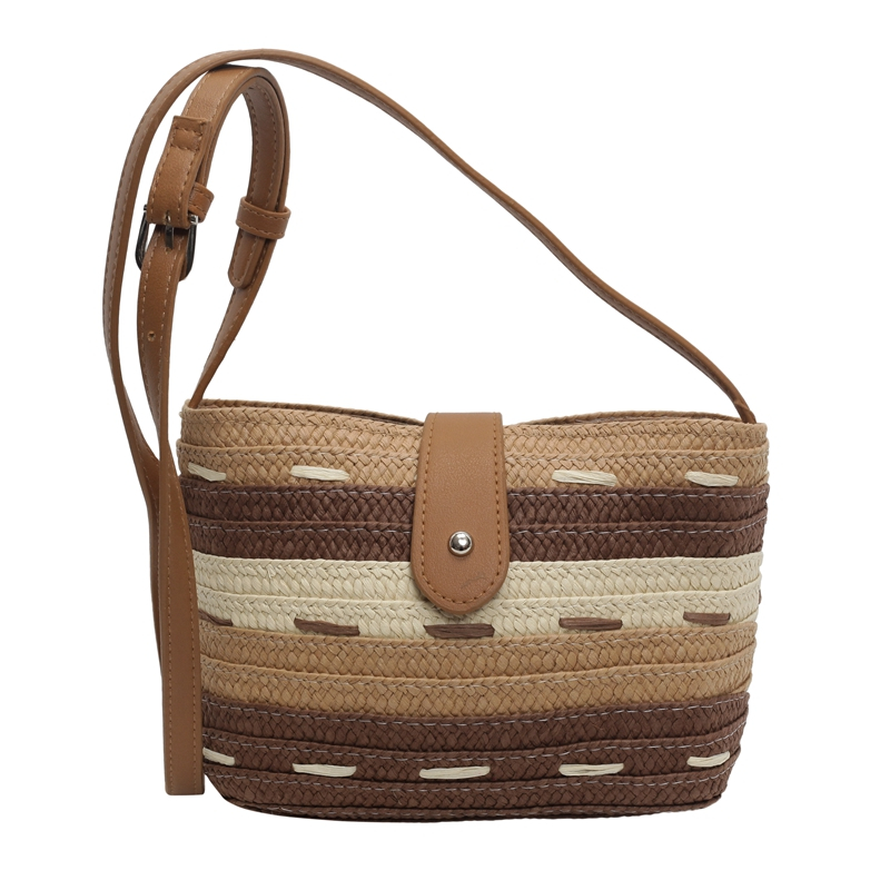 Hochwertige Strohs ack hand gewebte Damen Umhängetaschen New Fashion Lady Umhängetasche Bohemian Summer Pastoral Damen Strand tasche