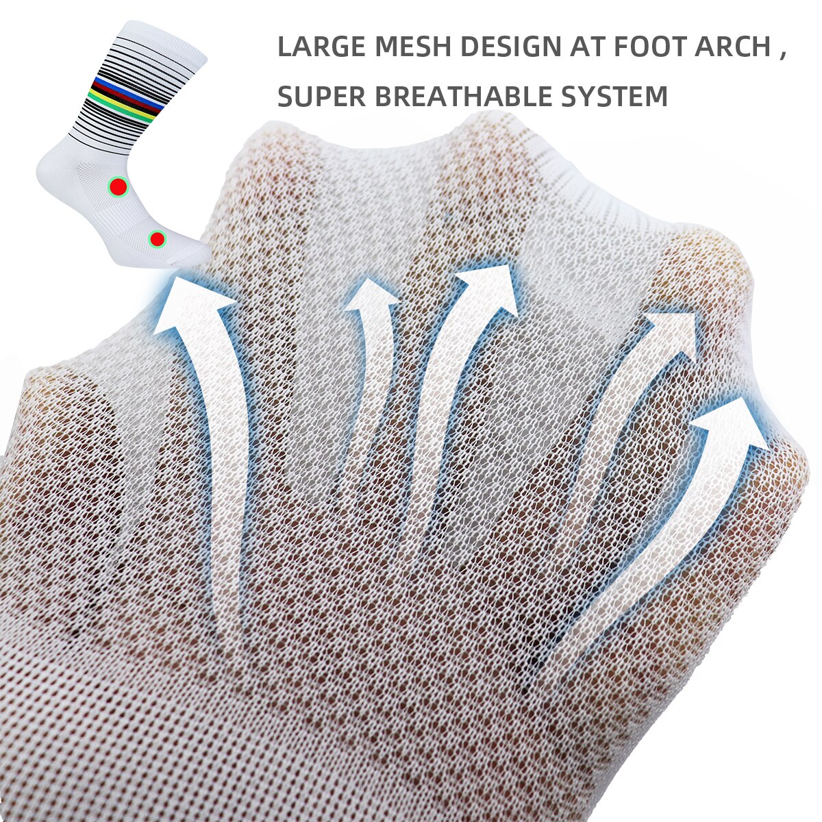 New Cycling Socks MTB Mountain Bike Socks Breathable Moisture Wicking Athletic Compression Socks For Travel Running Hiking 37-45