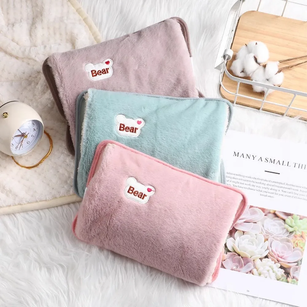 ไฟฟ้าน้ําร้อนกระเป๋าReusable Plushน้ําร้อนขวดEUปลั๊กชาร์จเครื่องทําความร้อนน้ํากระเป๋าฤดูหนาวWarm Hand Pocket