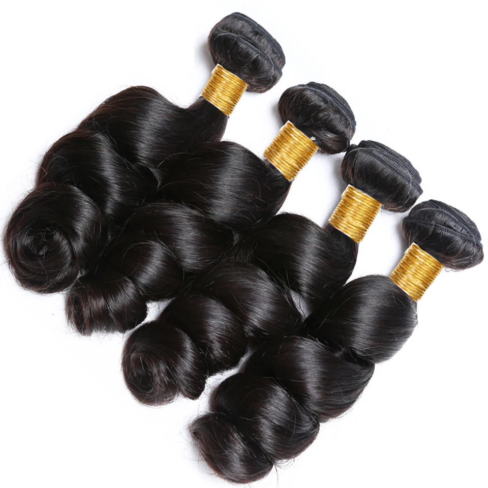 12a birmanês onda solta pacotes com 13x4 laço frontal 100% remy cabelo humano onda solta pacotes com fechamento 4x4 preto natural