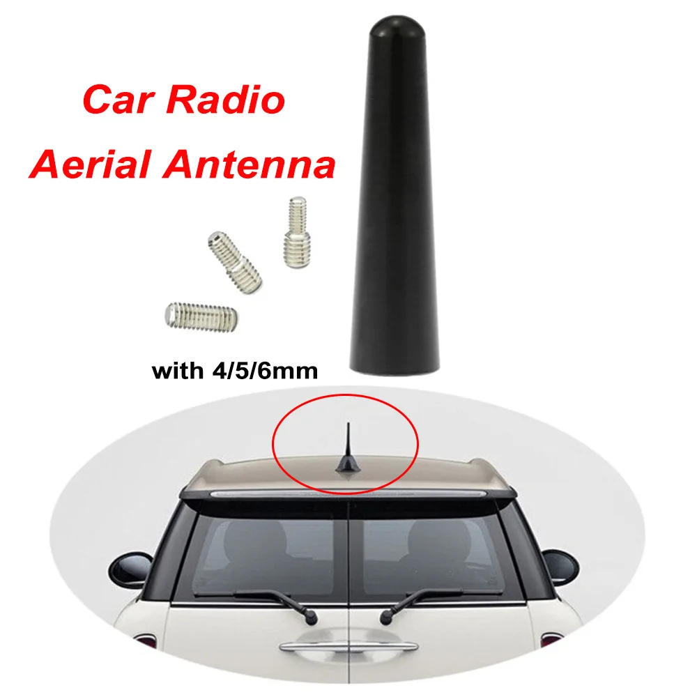 6,5 cm Auto Mini Kurze Radio Antenne Antenne Schrauben Signal Antenne Aluminium Anti Lärm Empfänger Adapter Universal Flexible Zubehör