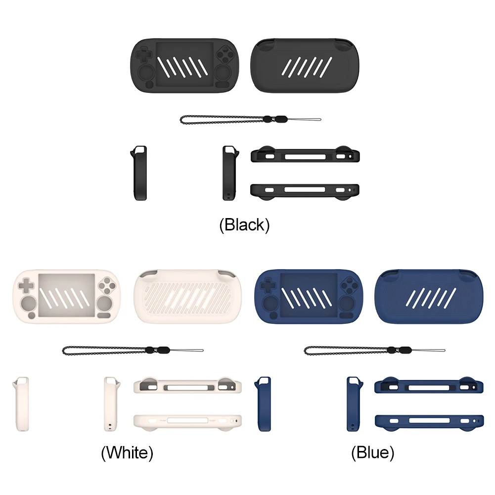 For ANBERNIC RG40XX H Game Console Silicone Case Shockproof Protector Shell Sleeve with Lanyard for Anbernic RG40XX H