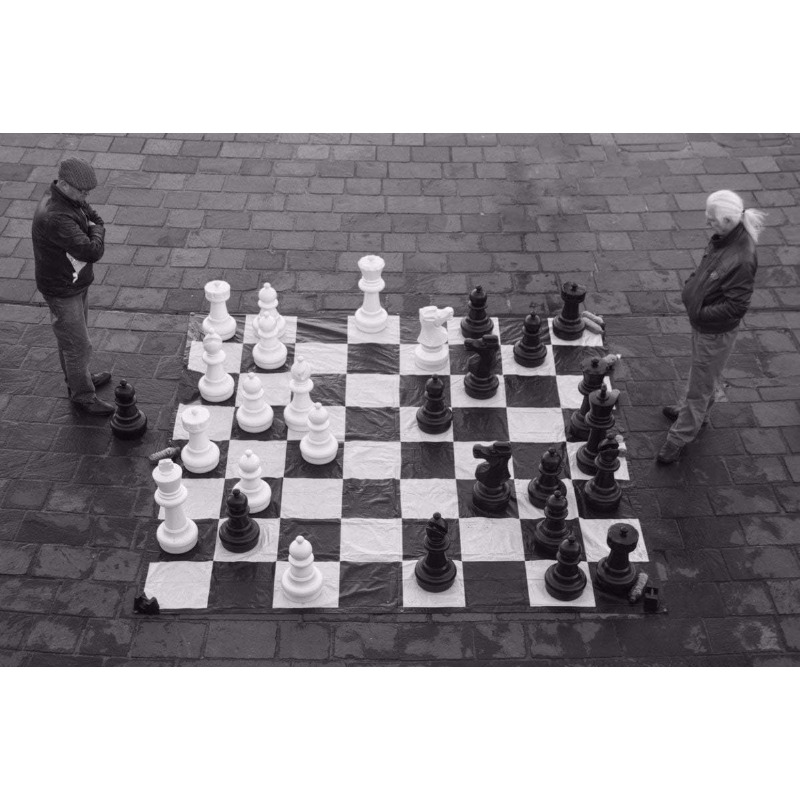 Giant Oversized Premium Complete Set of Chess Pieces with 25 Inch Tall King - Black and White US(Origin)