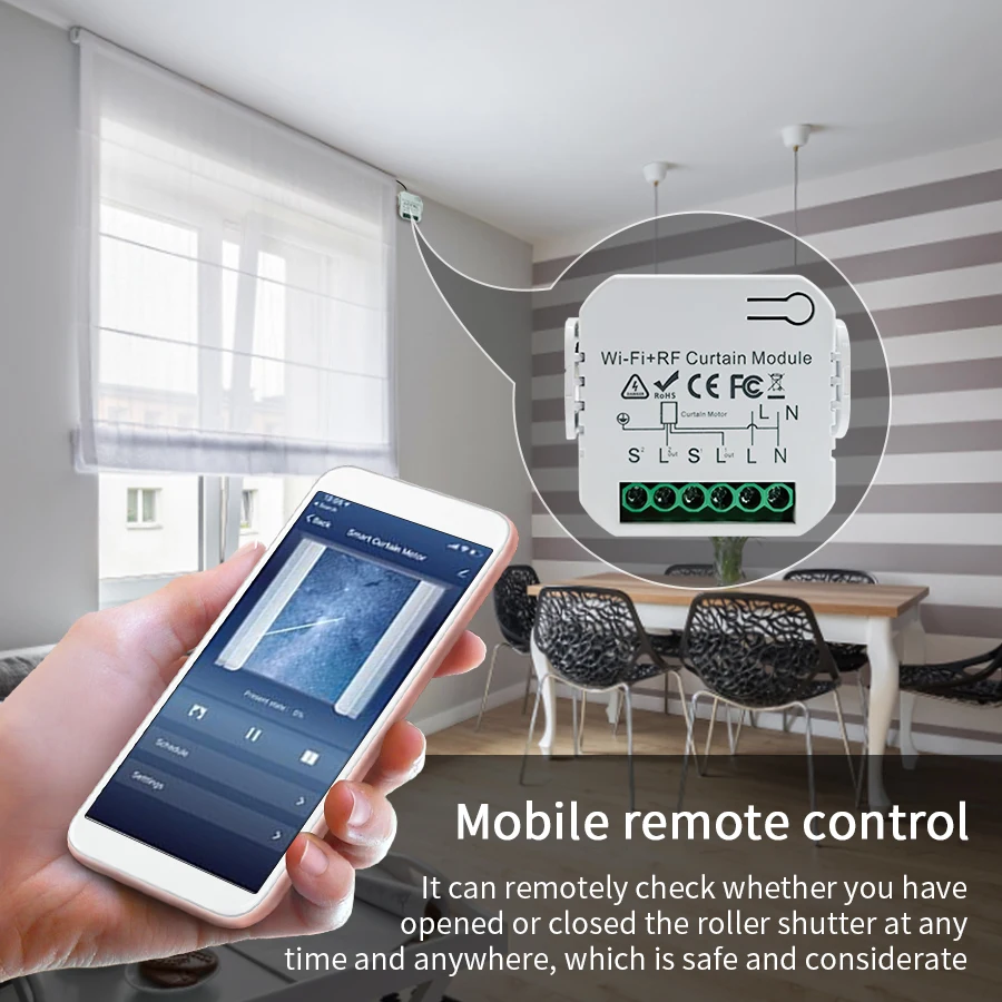 Tuya wifi interruptor de cortina inteligente persianas rolo módulo obturador 433mhz rf controle remoto funciona com alexa google assistente casa