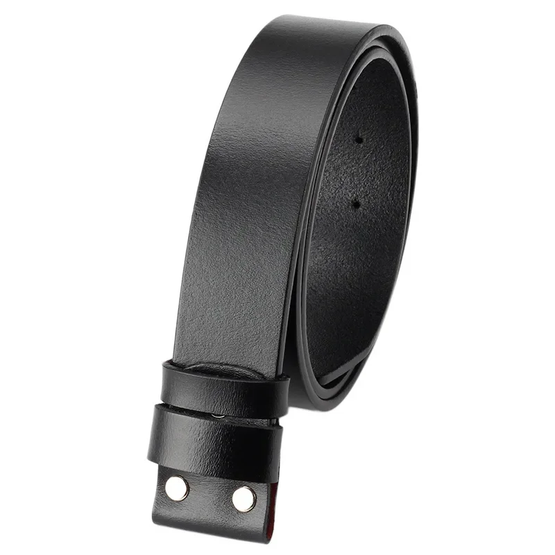 Cinturón de cuero de vaca genuino para hombre sin hebilla accesorios de cinturón DIY 3,8 cm
