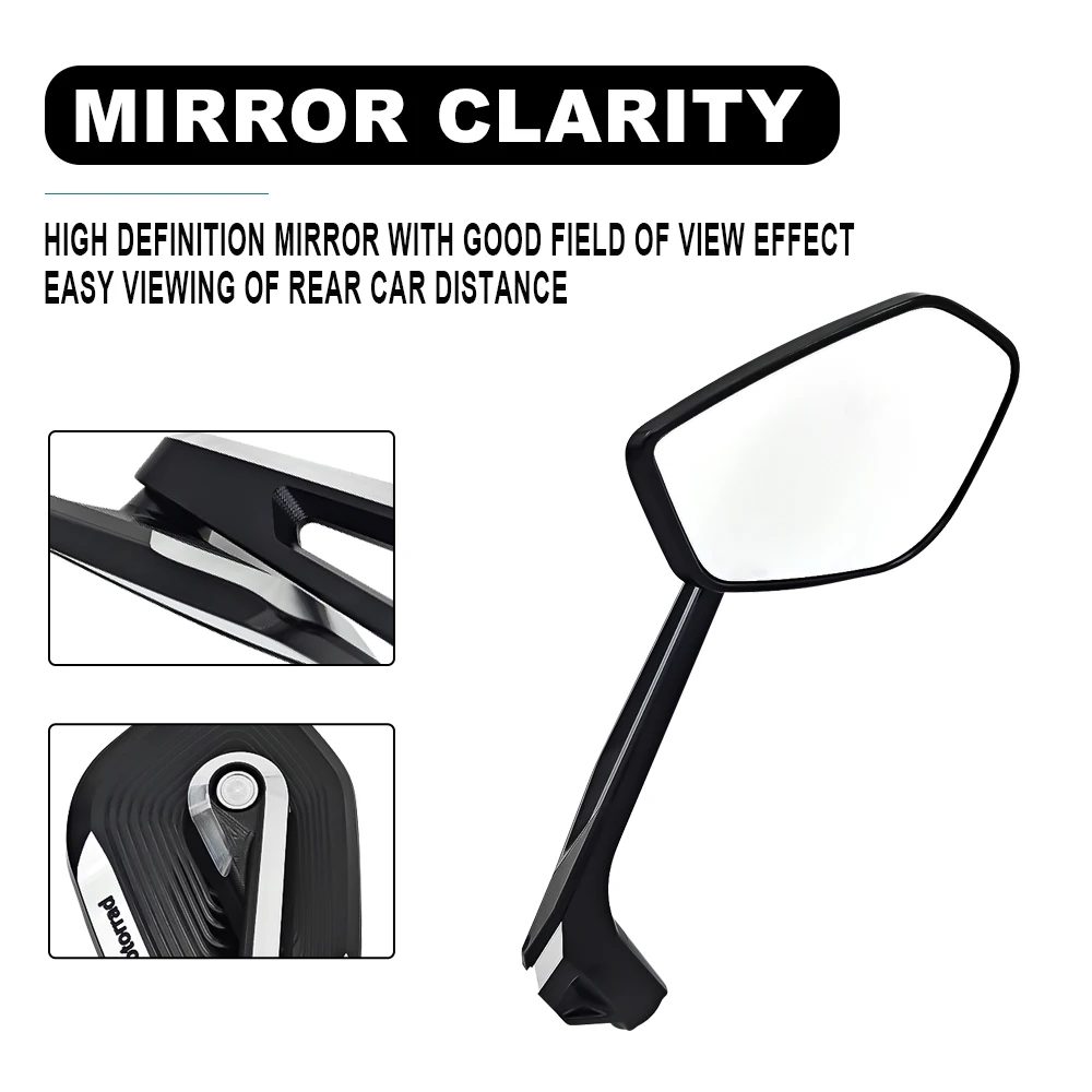 Motorcycle Side Rearview Mirror For BMW R1300GS 2024 R1200 1250 GS ADV F900R G310GS S1000XR Aluminum Adjustable Rear View Mirror