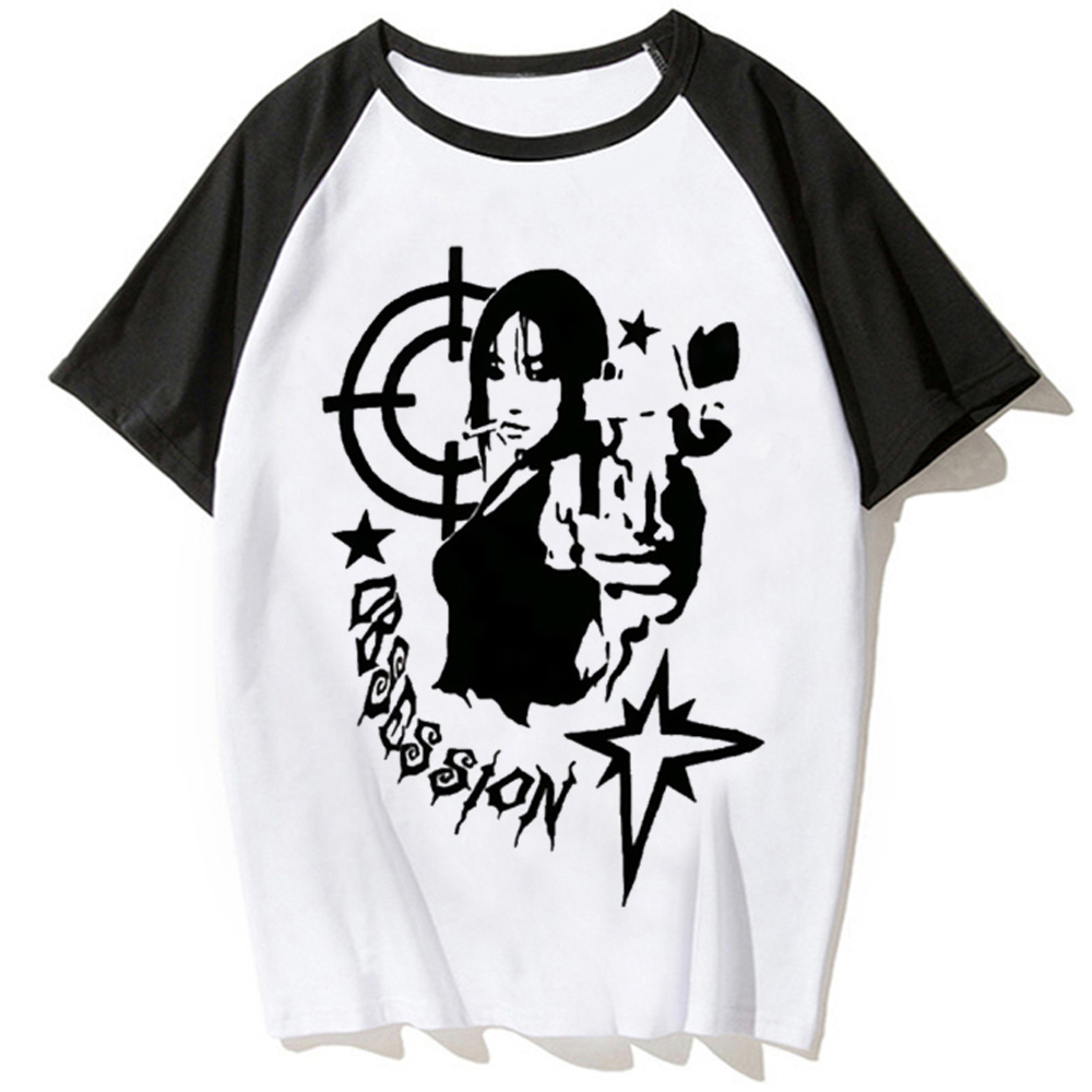 Camiseta Y2k para mujer, camiseta harajuku divertida de anime, ropa japonesa para chica