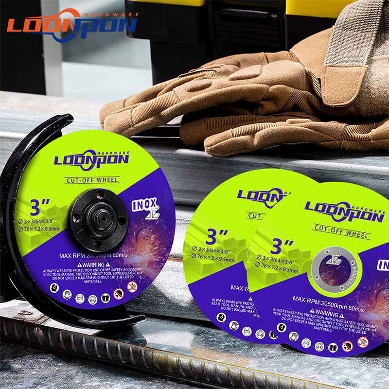 Loonpon 3 Zoll/75 mm Metall-Trennscheibe, Trennscheiben, Kreissägeblatt, Schleifscheiben, Winkelschleifer, Rad für Edelstahl