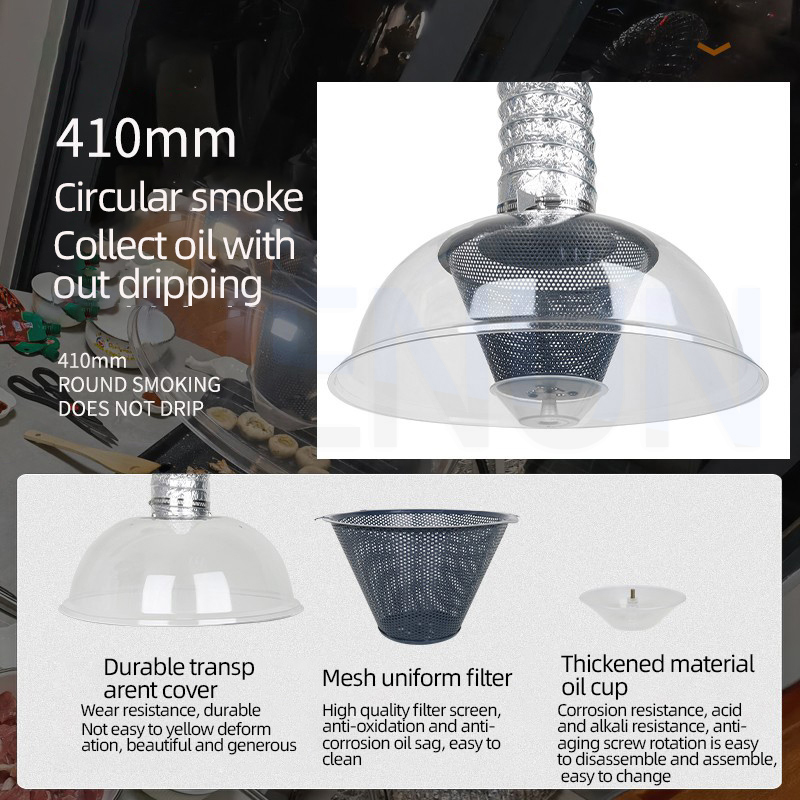 Household Smoke Exhaust Machine Barbecue Hood Kitchen Exhaust Smoke Machine Hot Pot Air Cappa Aspiratirce Extractor