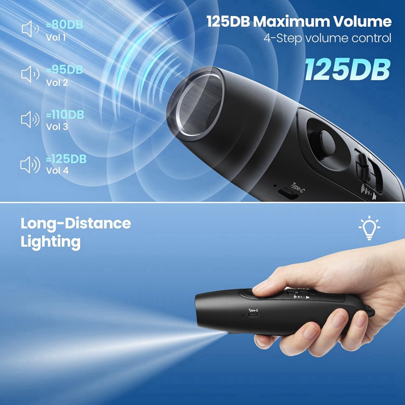 Full-eletrônico apito com carregamento USB, apito de emergência para árbitros treinadores, professor, esporte ao ar livre jogo, Camping