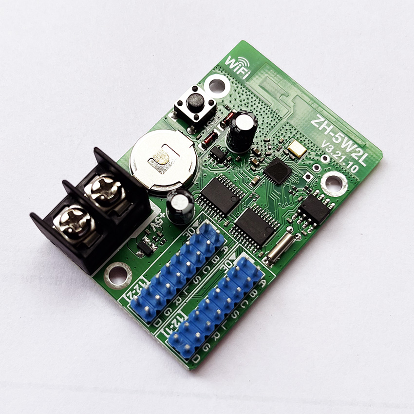 2022 Neue WIFI-Steuerkarte, ZH-5W2L P10 LED-Modulpanel LED-Zeichen-Steuerkarte, HUB12 * 2, geeignet für Einzel- und Doppelfarbe