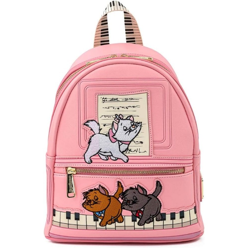 Loungefly Disney Aristocats Piano Kitties Damska torba na ramię z podwójnym paskiem