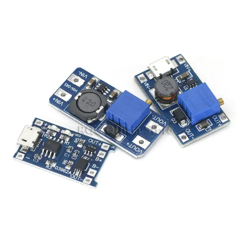 Módulo de refuerzo ajustable MT3608 DC-DC, placa de refuerzo 2A, módulo de aumento con MICRO USB 2V-24V a 5V 9V 12V 28V