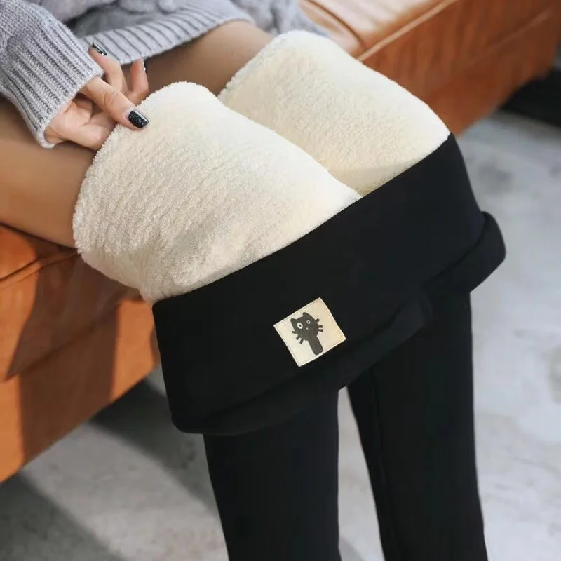 Winter Damesleggings Fleece gevoerd fluweel Houd warme broek Hoge taille leggings Dames Effen Comfortabel Rekbaar Thermisch Grote maten