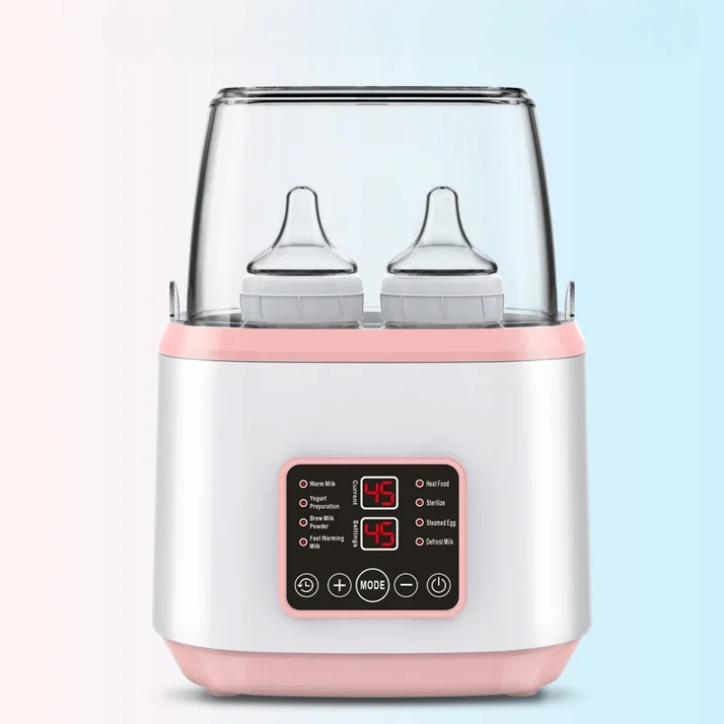 Aquecedor de leite multifuncional para bebês, esterilizador de mamadeiras, aquecedor de leite com display de temperatura, aquecedor de leite quente conveniente para bebês
