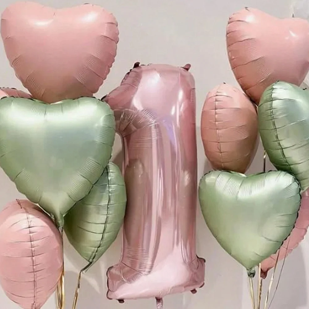 10 샴페인 사랑 풍선 18 인치 생일 장식 풍선 블랙 올리브 그린 사랑 풍선 파티 장식에 적합