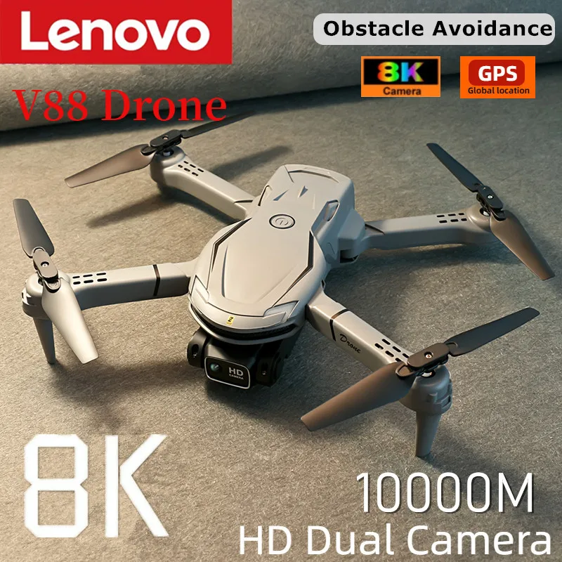 Lenovo V88 Drone 8K 4K cámara de alta definición Dron antivibración cámara Dual inteligente evitación de obstáculos profesional 10000M