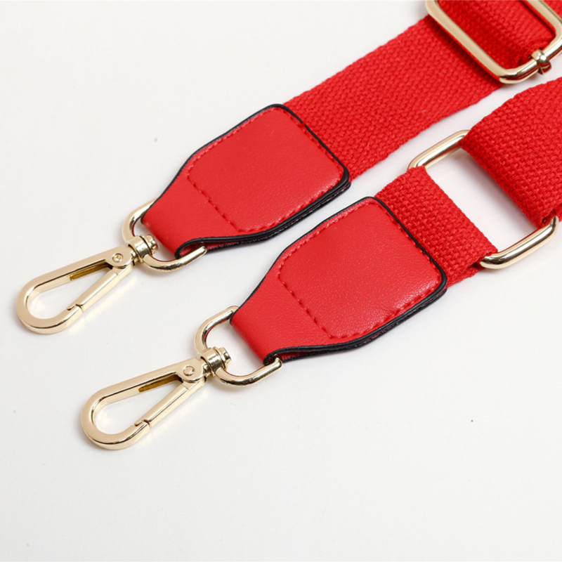 Correas anchas de hombro, correas de algodón de Color sólido, correa de cuero Pu ajustable para bolso de mensajero, suministros de accesorios