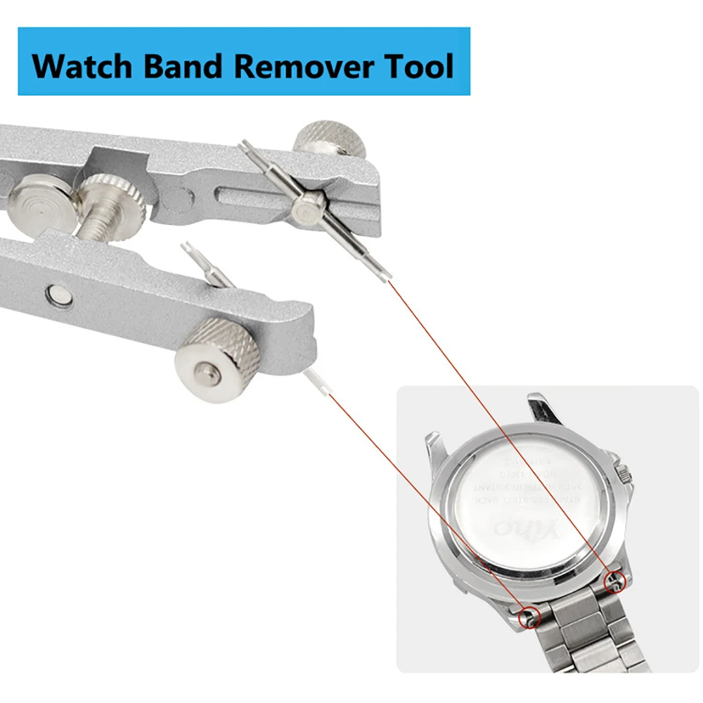 Herramienta de extracción de reparación de correa de reloj, alicates de barra de resorte de correa de reloj de 10 pines, removedor de pulsera, alicates ajustadores en forma de V, 6825