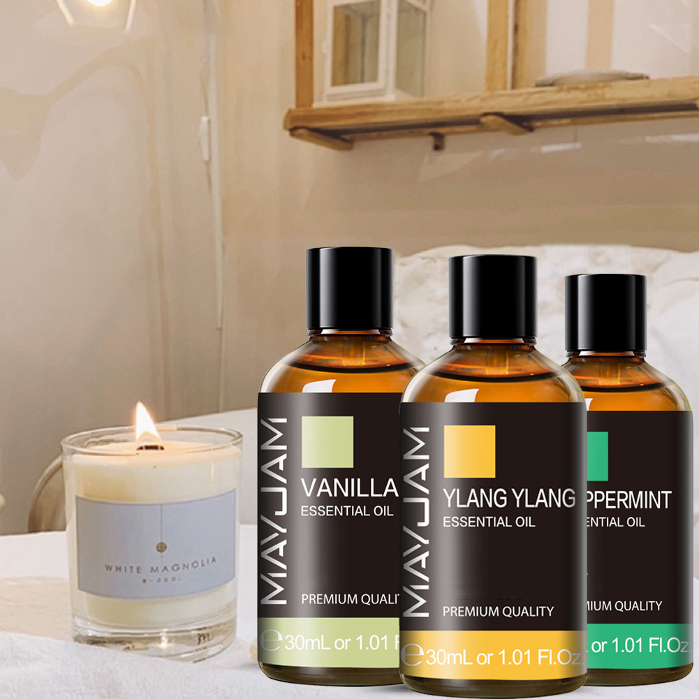 Mayjam 30ml com óleos essenciais conta-gotas oragan limão eucalipto hortelã verde neroli helichrysum cúrcuma anis estrela árvore de chá