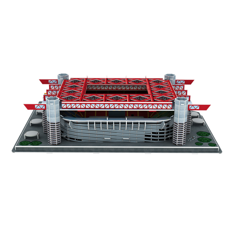 大規模な3Dジグソーパズル30x23x4,笑顔のキャンバス,サンジロフットボール,スタジアム,3D,紙のジグソーパズル