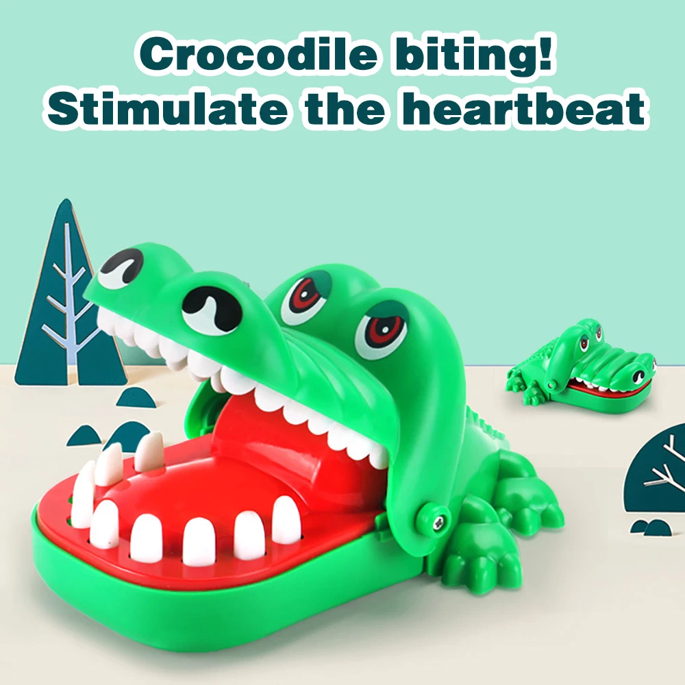 Novelty Funny Toys Crocodile Dinosaur Biting Hand Game Desktop Party Multiplayer Trick Game Interactive Decompression Toy Gift