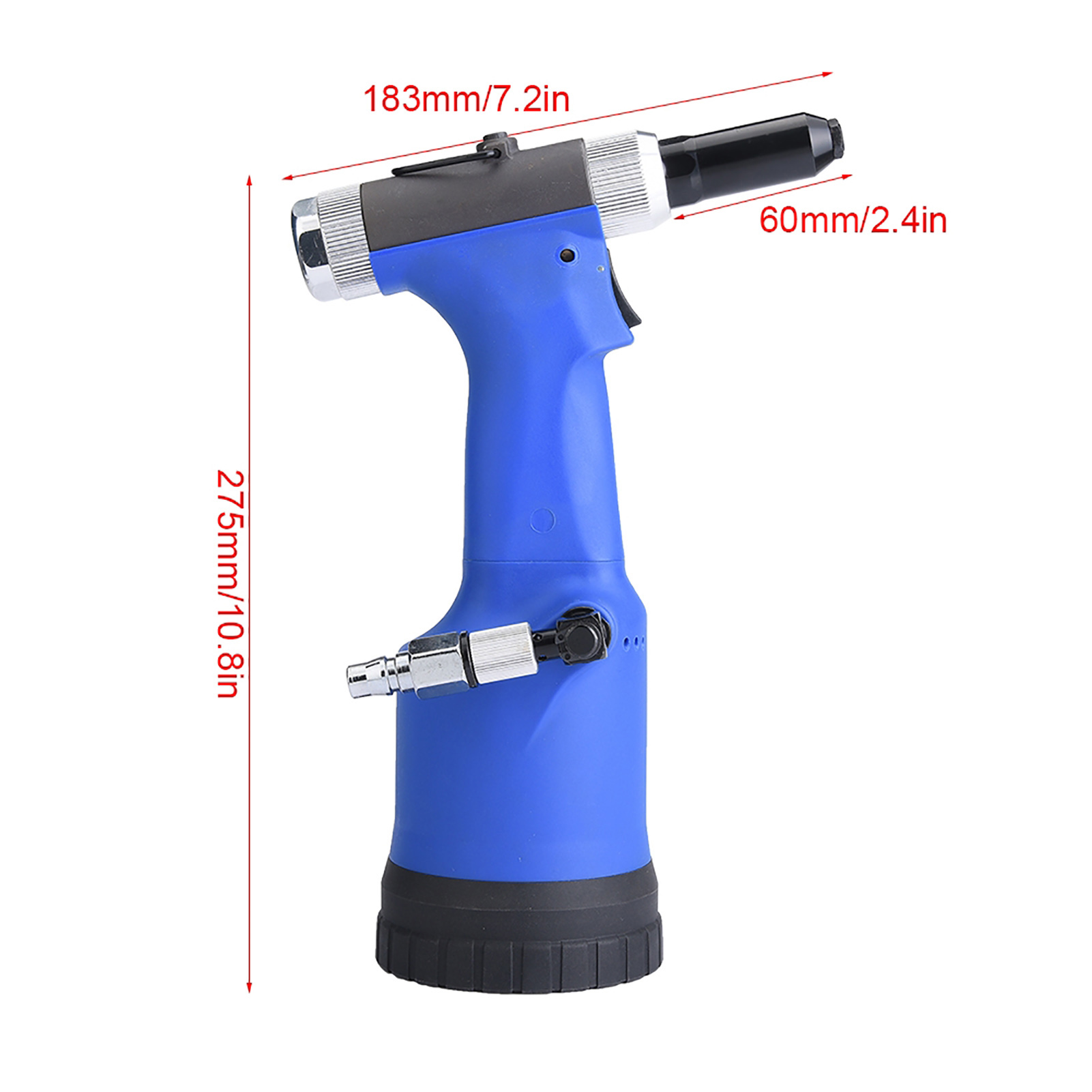Remachadora neumática KP-708, pistola remachadora hidráulica, herramienta de remachado para remaches 2,4/3,2/4,0/4,8mm