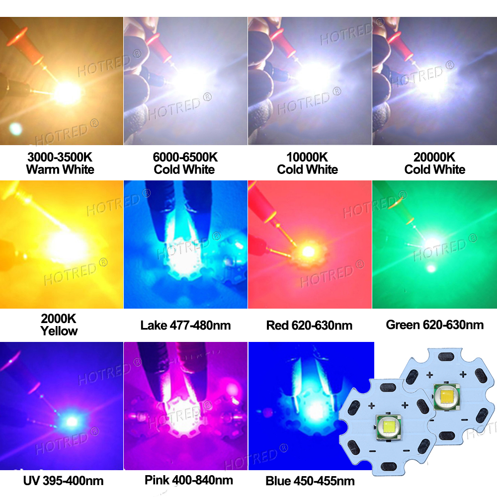 1 CHIẾC CREE XML XM-L T6 LED U2 10 W Trắng Lạnh 10000 K Trắng Ấm LED Cao Cấp Bộ Phát diode với 14mm 16mm 20mm 25mm PCB cho DIY