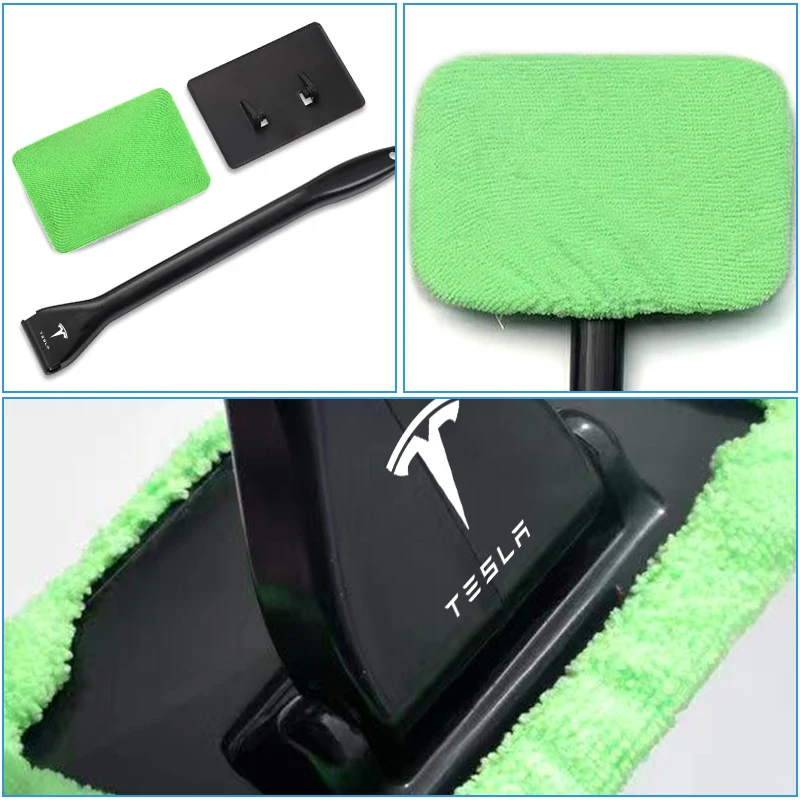 Kit de cepillo limpiador de ventanas de coche, herramienta de limpieza de parabrisas para coche Tesla Model 3 S X Y 2022 Style Roadster Invader Coil Mod K80