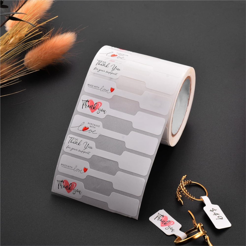 Бирка для ювелирных изделий, самоклеящаяся, белая, 500 шт.