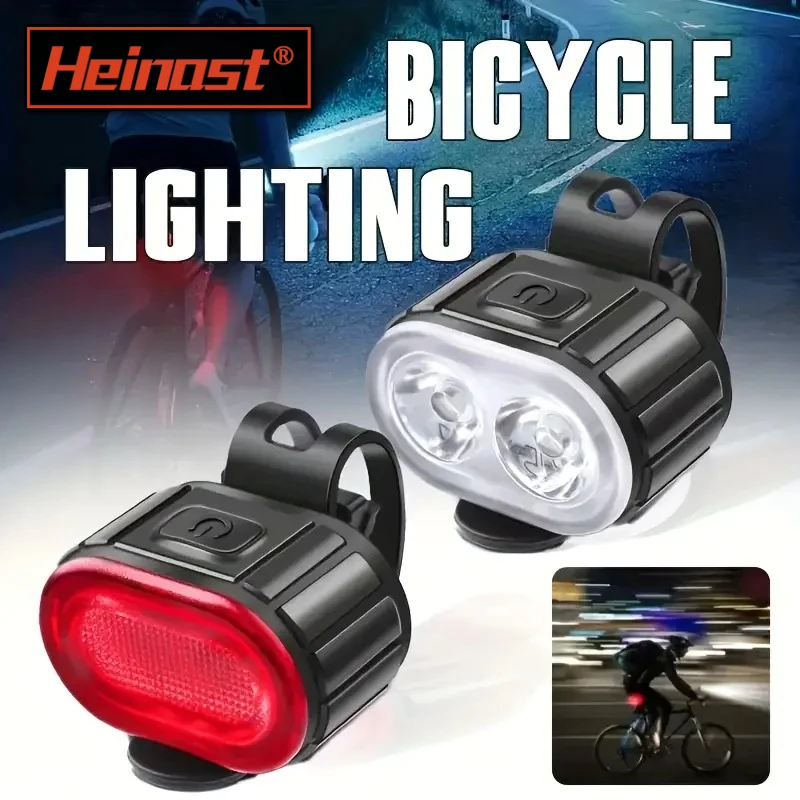 Set di luci anteriori e posteriori per bicicletta Faro a LED ricaricabile Fanale posteriore Proiettore portatile per ciclismo su strada di montagna Guida notturna