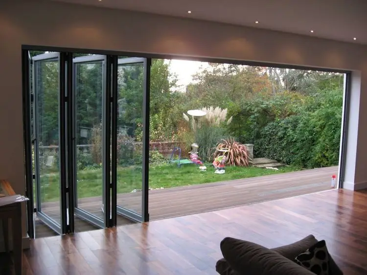 Porte a fisarmonica pieghevoli Sixinalu Porte d'ingresso esterne Profilo in lega di alluminio Porta d'ingresso Porte d'ingresso in metallo per la casa personalizzate