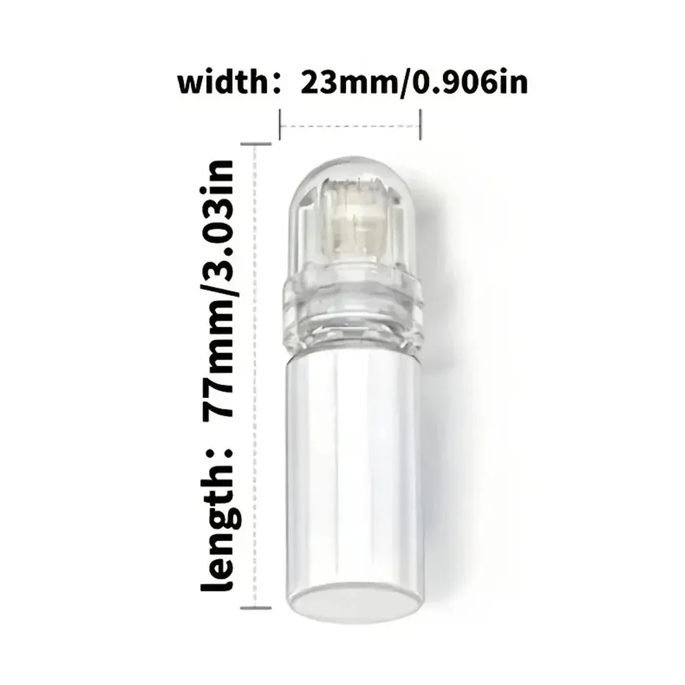 Rodillo de aguja de titanio Hydra, 64 pines, micropuntas, agujas Derma, cuidado de la piel, botella blanqueadora antienvejecimiento, rodillo, suero reutilizable