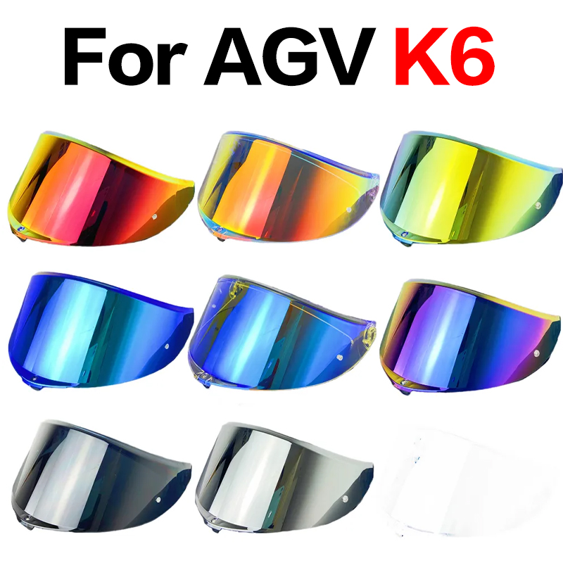 For AGV K6 Full Face Motercycle Helmet Visor Lens Capacete Helmet Accessories Multi Color Helmet Visor Dropship