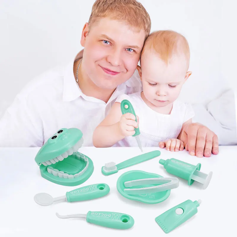 Bambini Montessori Giocattoli Interazione genitore-figlio Per Ragazza Ragazzo Dentista Controlla i denti Modello Medici Gioco di ruolo Baby Kid Giocattolo di apprendimento