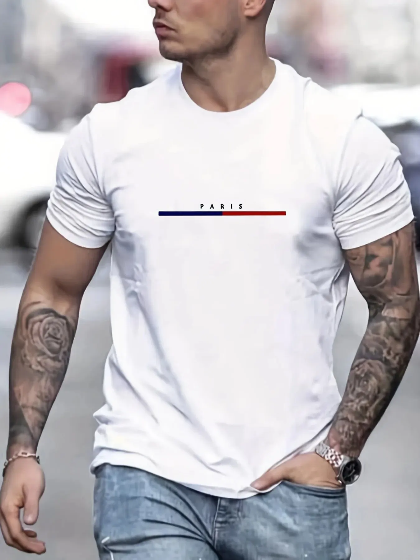 2025 nueva camiseta con estampado Digital súper elástica pantalón corto informal de manga para hombre, camiseta Social para fiesta diaria en casa, ropa de calle Vintage de Color sólido