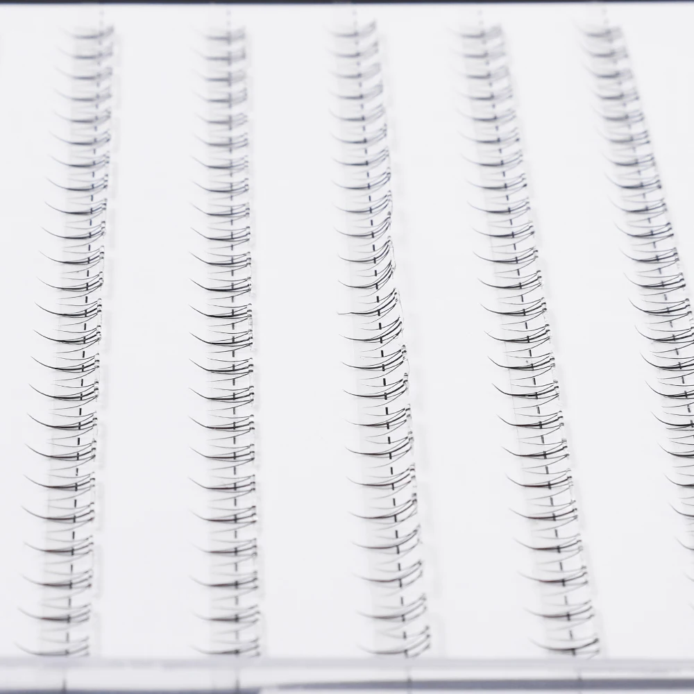 4D Self-adhesive Lower Eyelashes Natural Individual Lashes No Glue Needed Fake Eyelashes Transparent Stem for Eyelash Extension